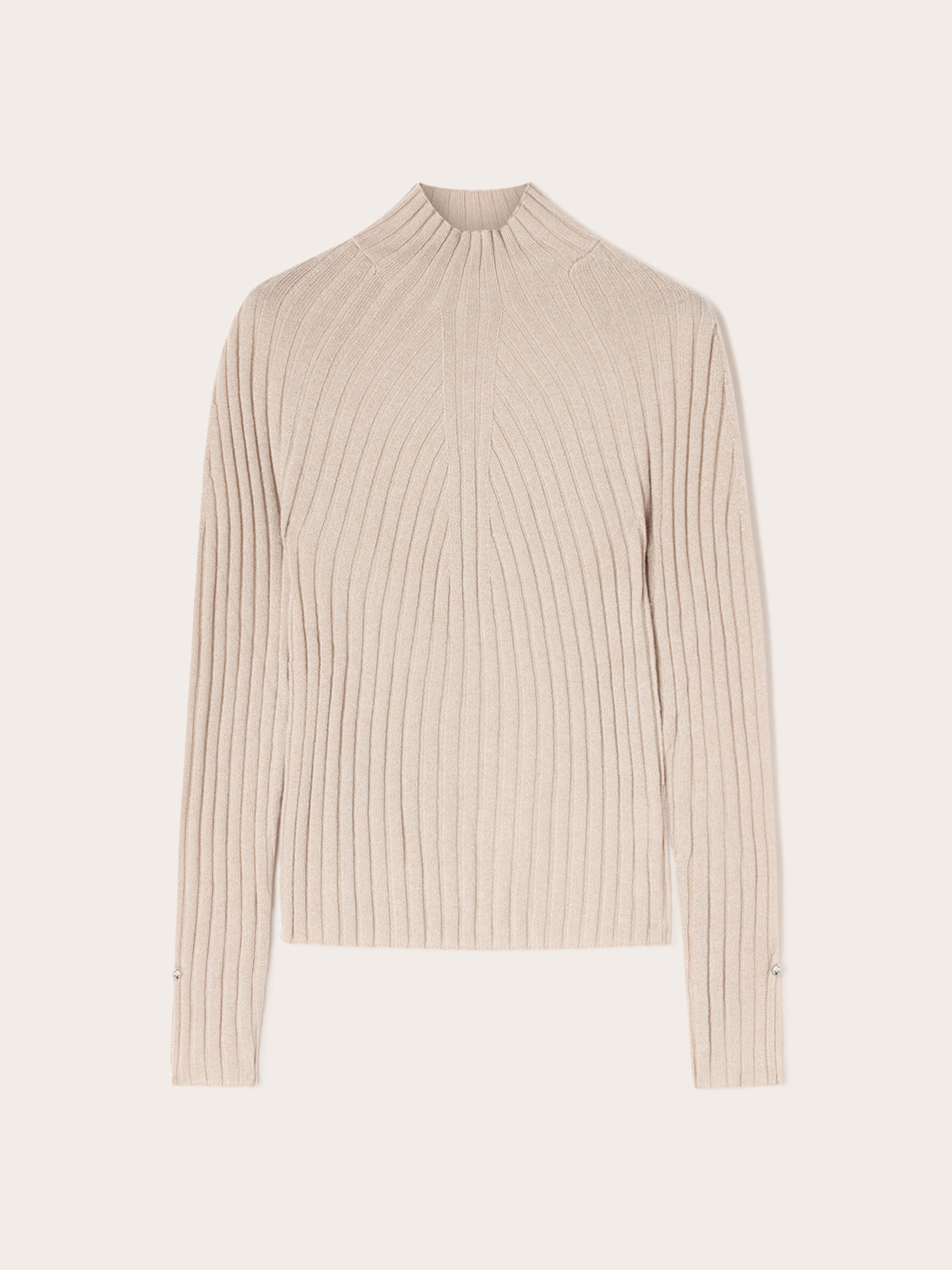 Ribbed turtleneck sweater in wool blend image number 4