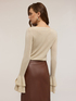 Lurex sweater with ruffled sleeves image number 1