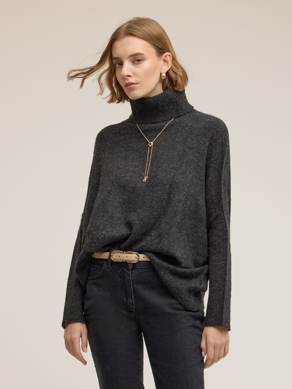 Oversized turtleneck sweater