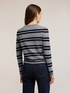 Striped wool-blend knit cardigan image number 1