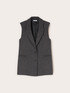 Tailored yarn-dyed vest with lapels image number 4