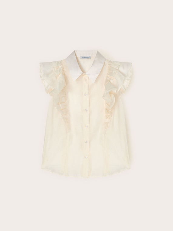 Chemise en mousseline avec volants