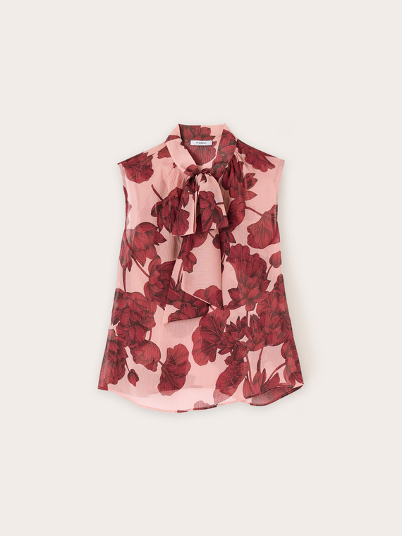 Floral blouse in crêpon