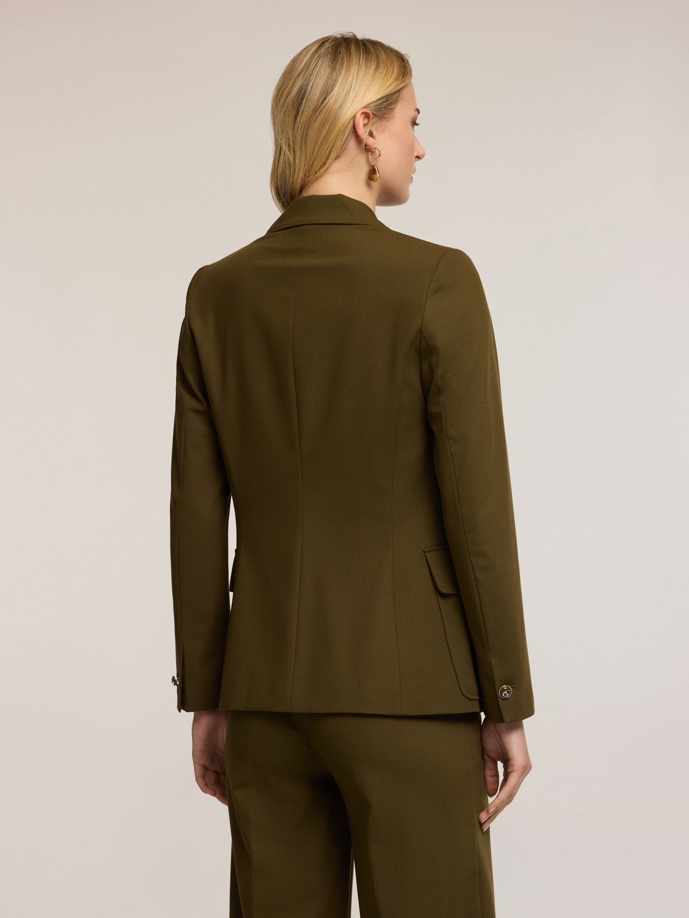 Military blazer in wool blend flannel image number 1