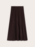Long pleated viscose-blend skirt image number 4