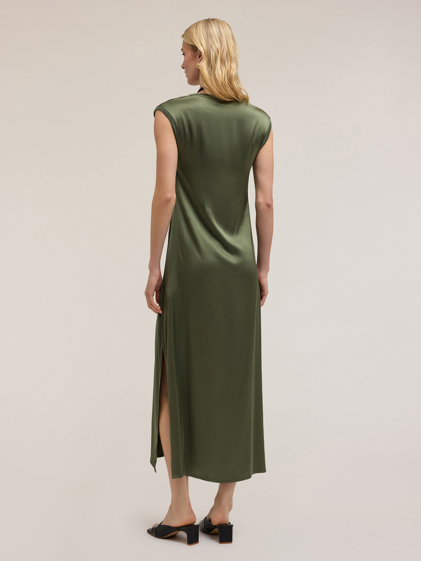 Long satin dress image number 1