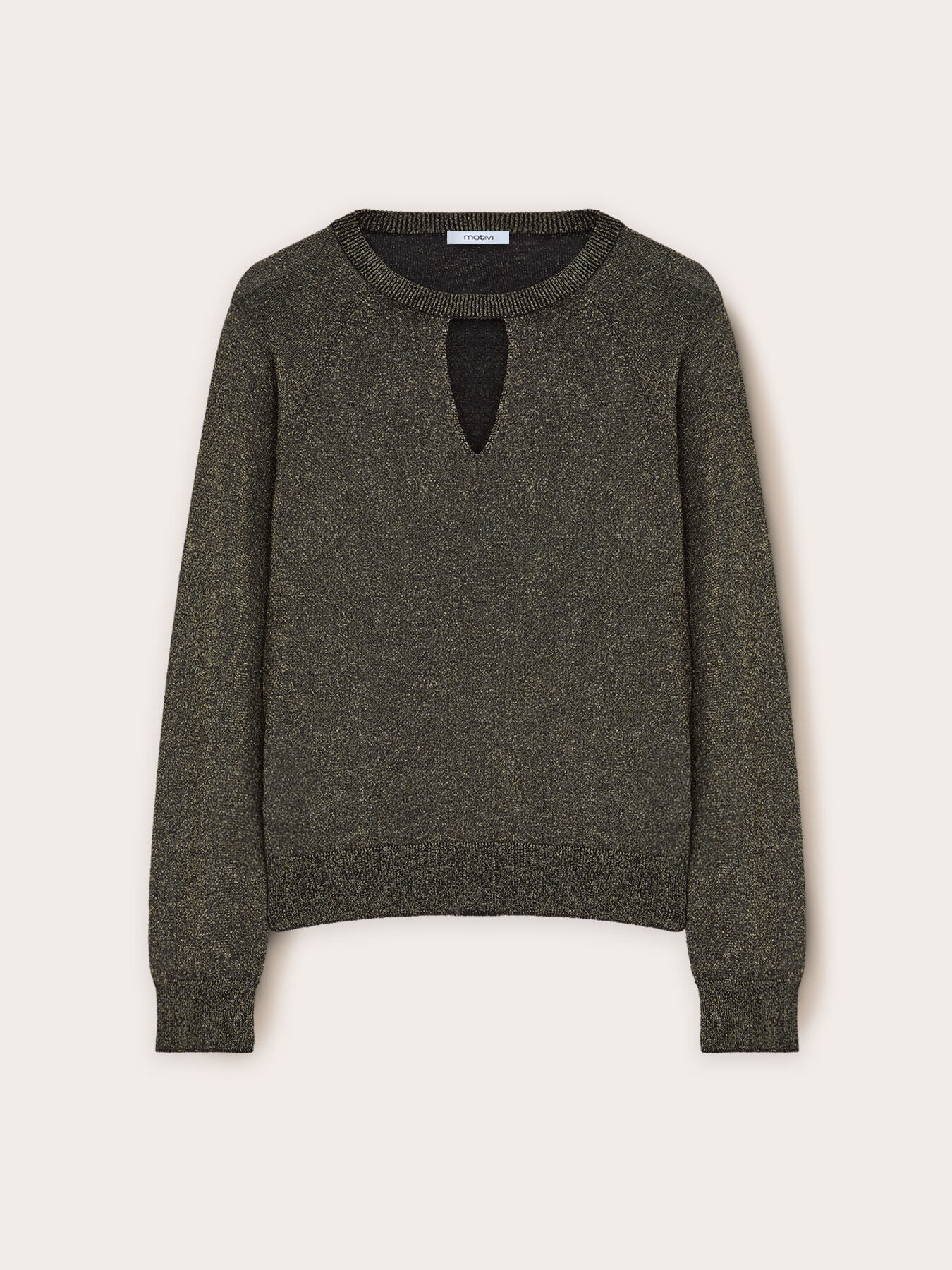 Pullover mit Cut-out aus Lurexmischung image number 4