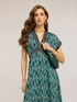Robe longue en satin imprim&eacute; cachemire image number 3