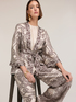 Satin kimono with print image number 0