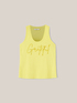 Cotton tank top with lettering image number 3