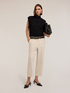 Pantaloni cropped din crep image number 3