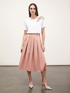 Circle skirt with split pleats image number 4
