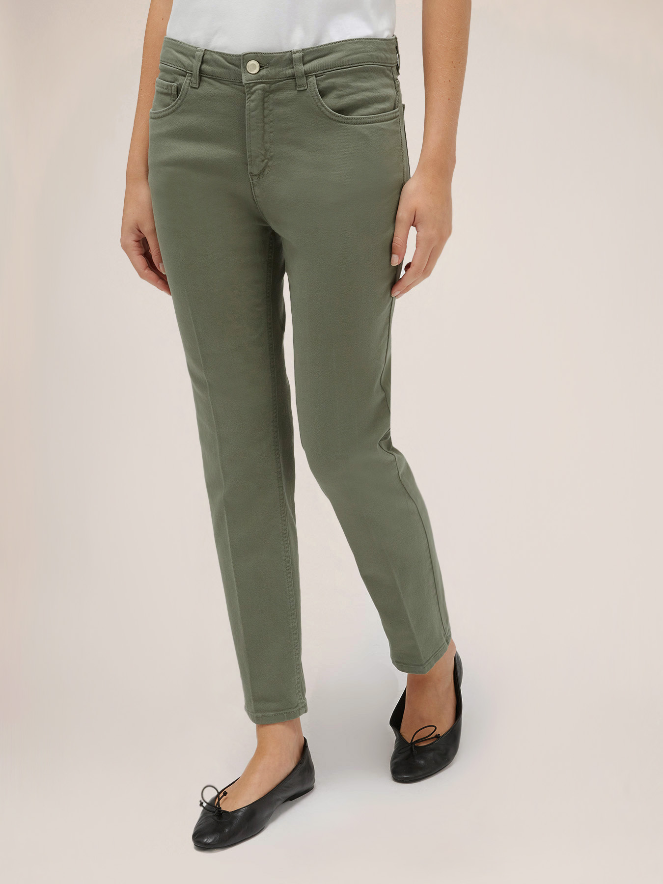 Pantaloni cinque tasche in drill image number 0