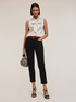 Cotton Rianne carrot fit trousers image number 0