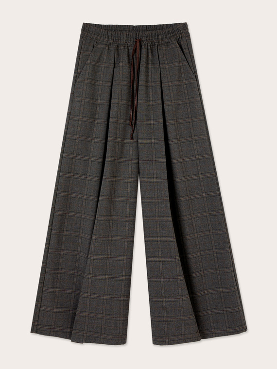 Check pattern palazzo pants