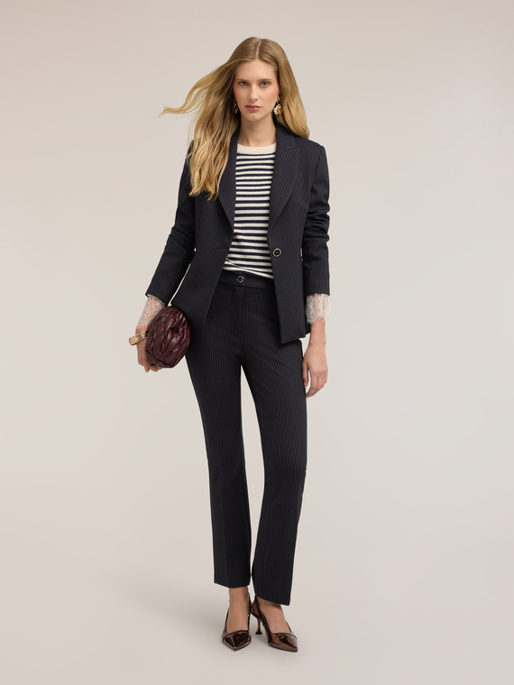 Pantaloni kick flare din tricot Milano