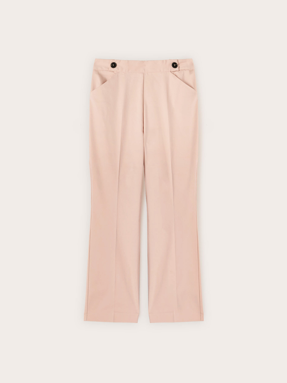 Pantalon kick flare en coton technique