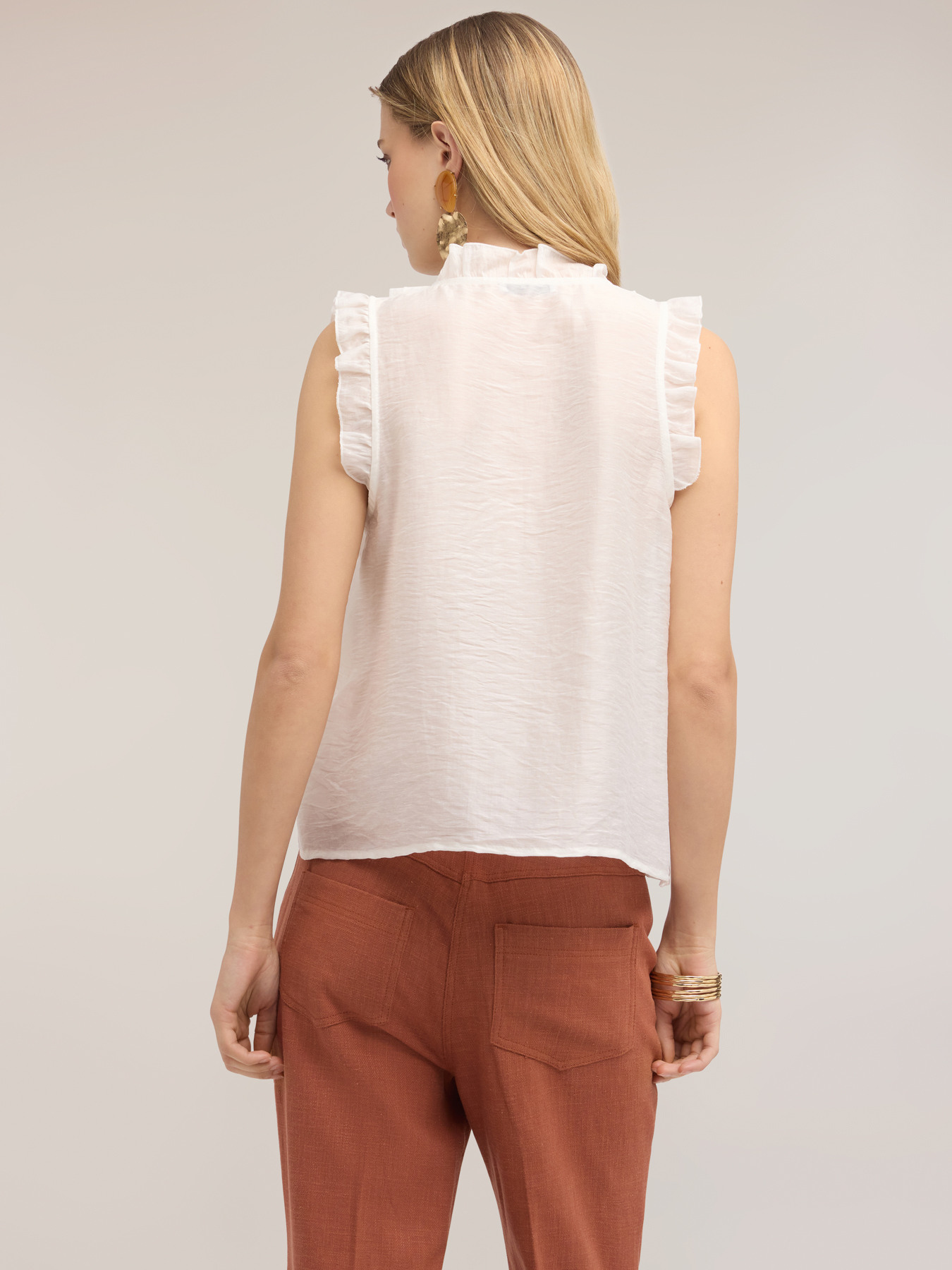 Bluse aus Musselin mit Volant image number 1