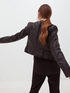 Faux leather peplum jacket image number 1