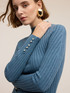 Ribbed turtleneck sweater with jewel buttons image number 3