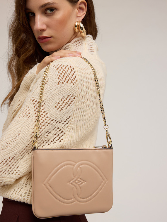 Flache Tasche aus beschichtetem Gewebe