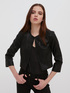 Faux leather collarless jacket image number 0