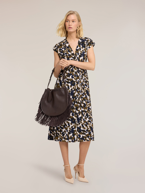 Robe chemisier imprim&eacute;e