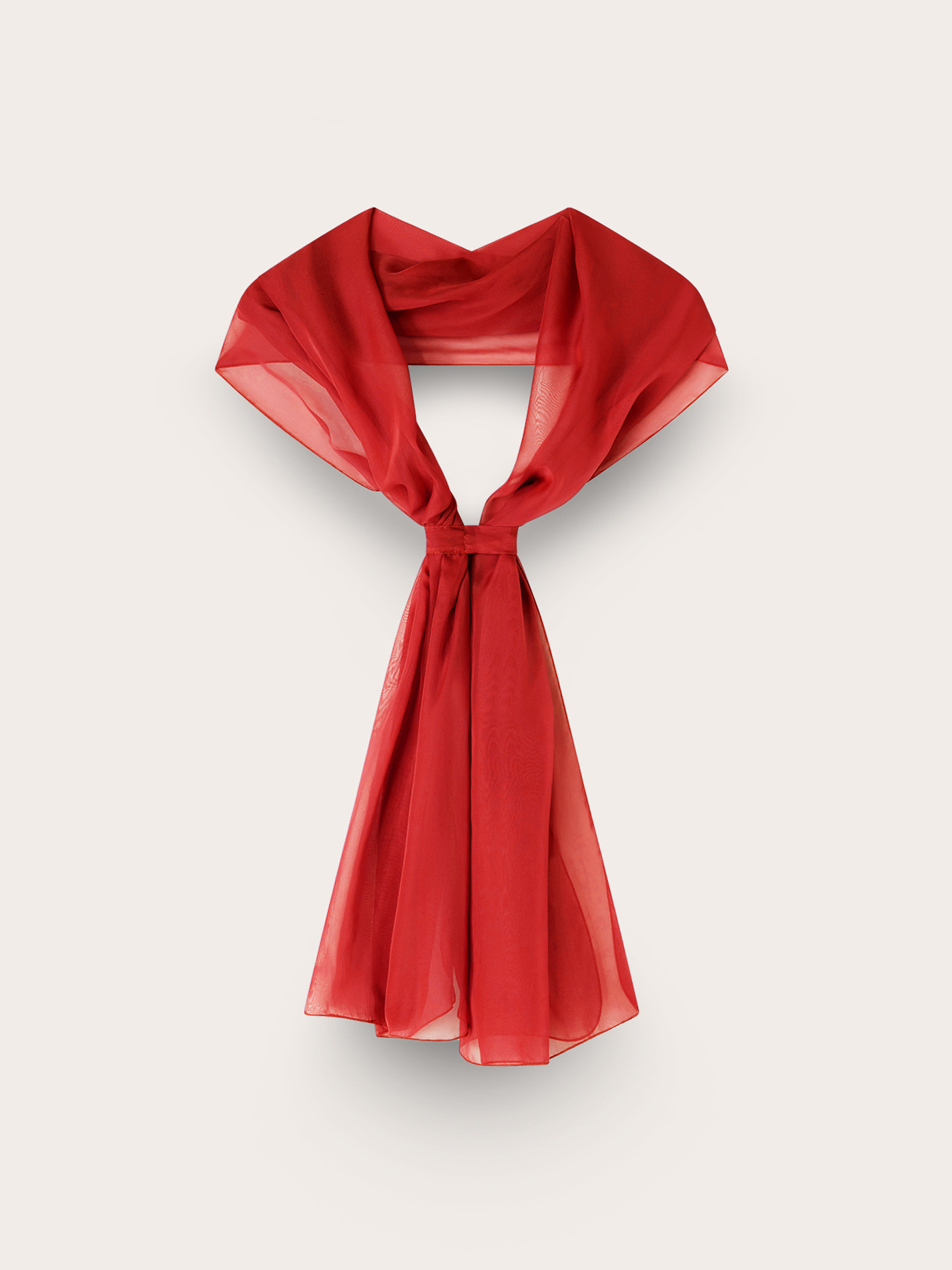 Long draped voile scarf image number 0