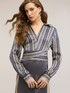 Foulard print satin shirt dress image number 3