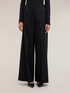 Palazzo pants in cady with satin inserts image number 1