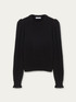 Crew-neck sweater with puff sleeves image number 3