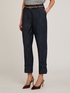 Pantaloni con cinturino sul fondo effetto denim image number 2