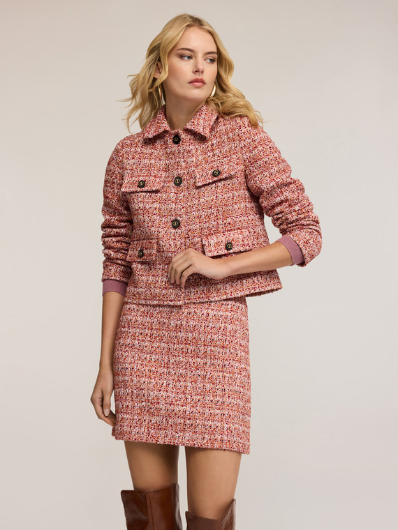 Veste courte en tweed