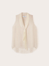 Blusa senza maniche con sciarpa pliss&eacute; image number 4
