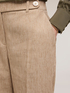 Wide-leg linen blend trousers image number 3