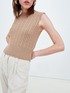 Gilet a trecce misto lana image number 2
