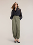 Poplin shirt with semi-sheer inserts image number 3