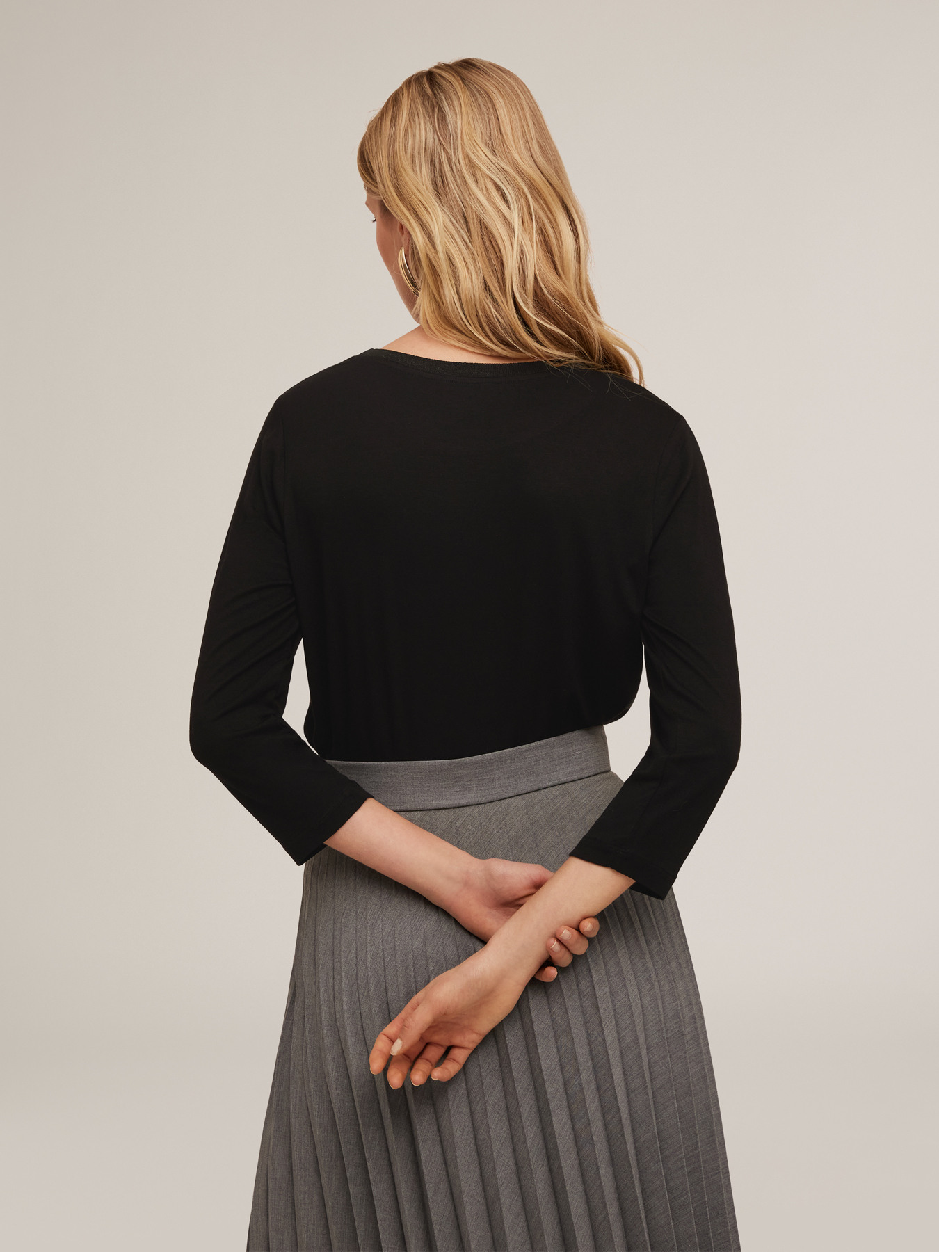 Tricou basic din două materiale image number 5