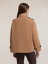 Double-breasted short cotton blend trench coat image number 1