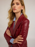 Single-breasted blazer in coated fabric image number 0