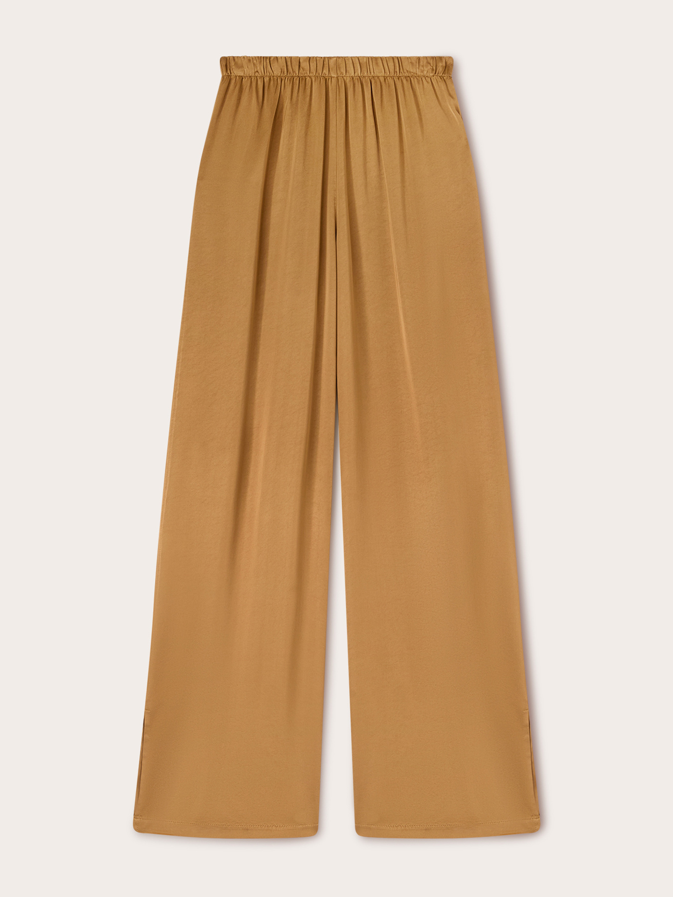 Palazzo-Hose aus Viskose-Satin image number 4