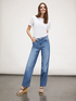 Wide fit jeans with ironed crease image number 3