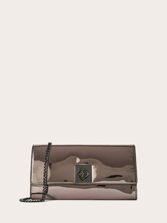 Bolso de mano en tejido laminado