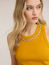 Top with rhinestones on the neckline image number 3