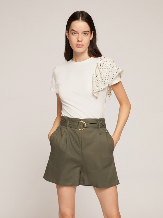 Motivi T-shirt con rouches fantasia a pois Donna