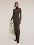 Midi-Kleid aus gestreiftem Strick image number 2