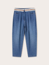 Jeans with belt motif darts image number 4