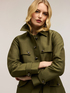 Mixed cotton trench coat with belt image number 3