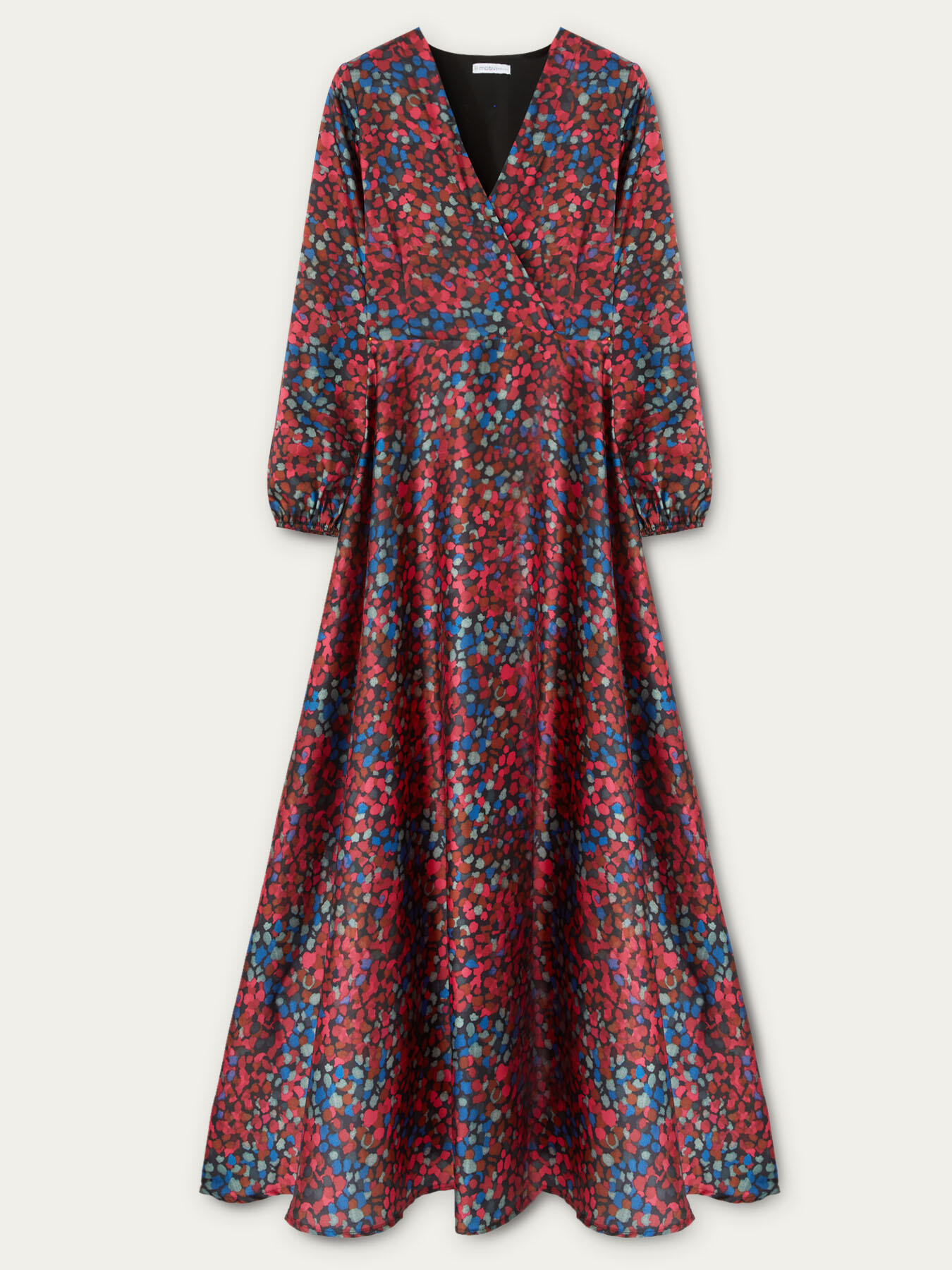 Vestito maniche lunghe effetto pois image number 3