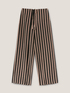 Striped sarong style trousers image number 3